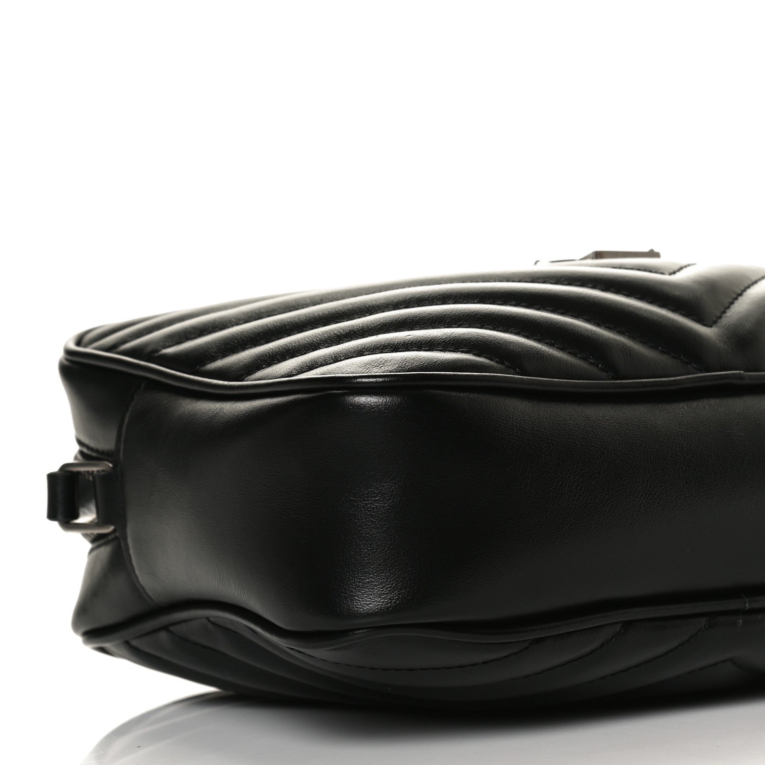 Saint Laurent Calfskin Matelasse Monogram Lou Camera Bag Black 9 of 13