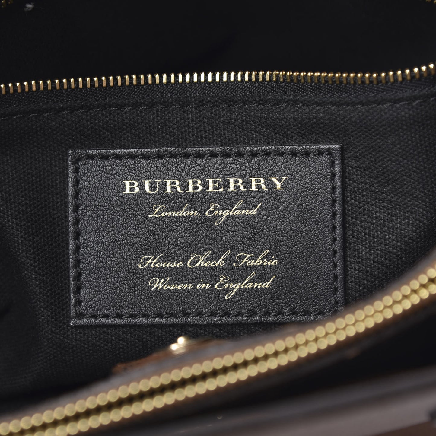 Grainy Calfskin House Check Medium Banner Tote Tan