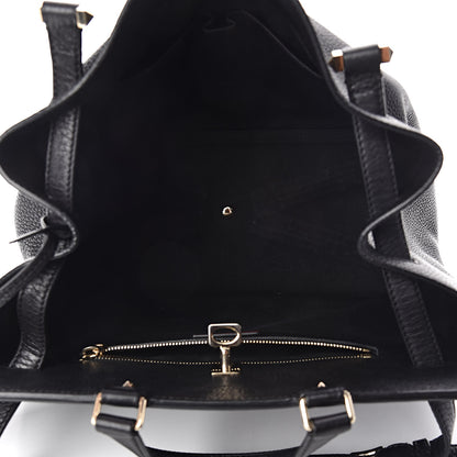 Valentino Garavani Pebbled Calfskin Large JoyLock Satchel Black 5 of 14