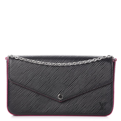 Louis Vuitton Epi Pochette Felicie Black Hot Pink 1 of 9