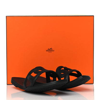 Hermes Rubber Aloha Sandals 40 Black 8 of 8