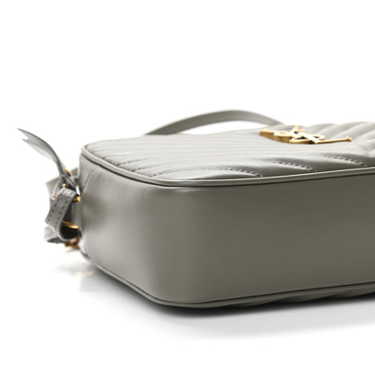 Saint Laurent Calfskin Matelasse Monogram Lou Camera Bag Grey Kaki 9 of 10