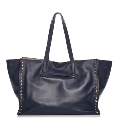 Valentino Garavani Nappa Medium Rockstud Soft Tote Marine 1 of 7