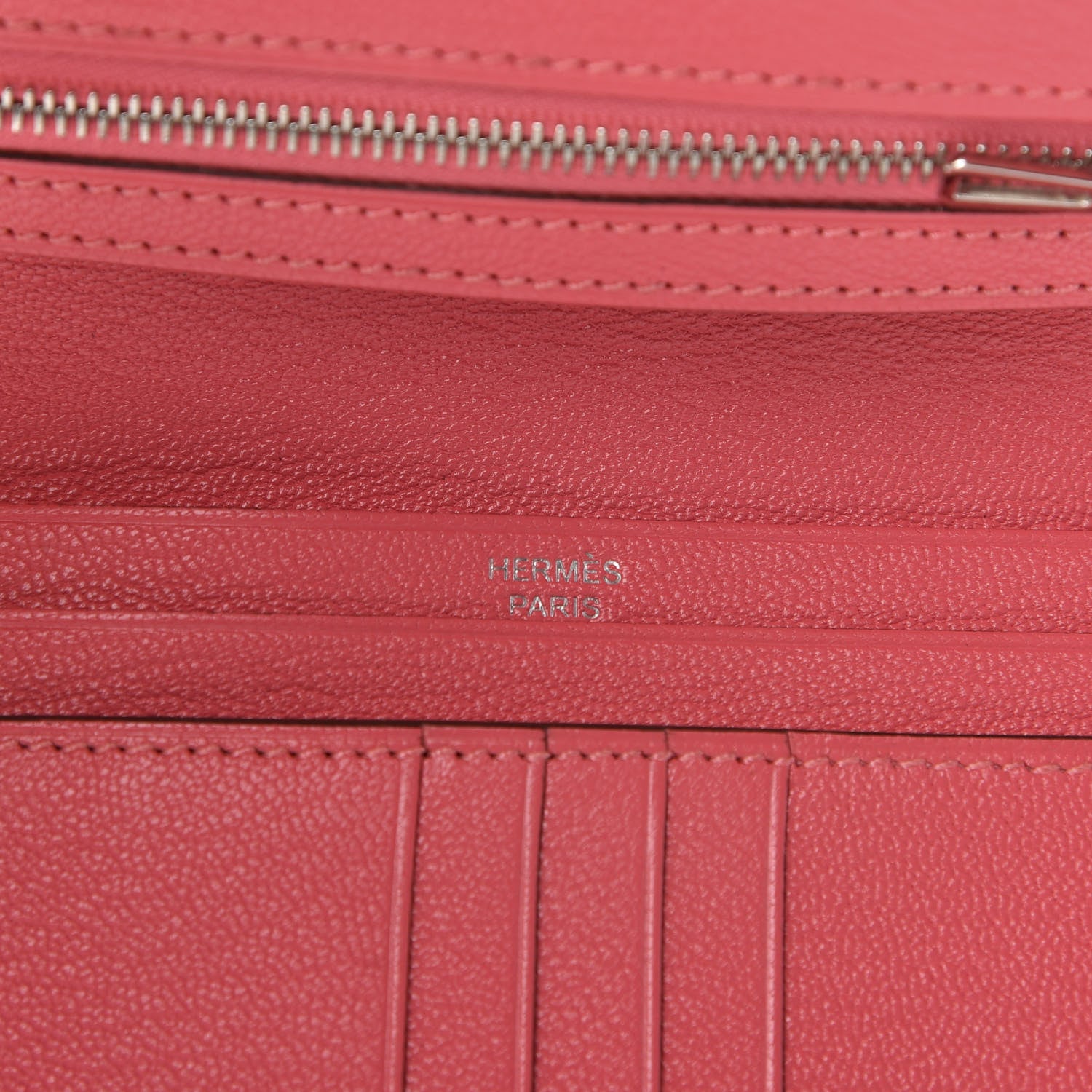 Hermes Chevre Mysore Bearn Compact Wallet Rose Lipstick 6 of 7