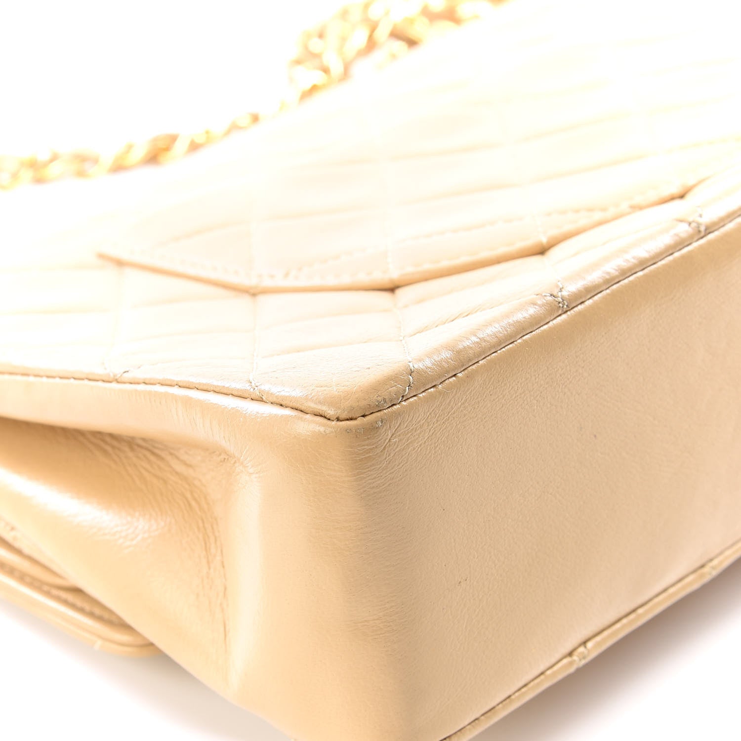 Chanel Lambskin Quilted Medium Double Flap Beige 7 of 12