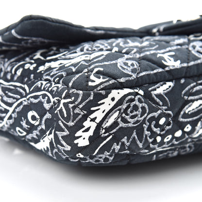 Chanel Cotton Quilted Small Bandana Single Flap Navy 9 of 10