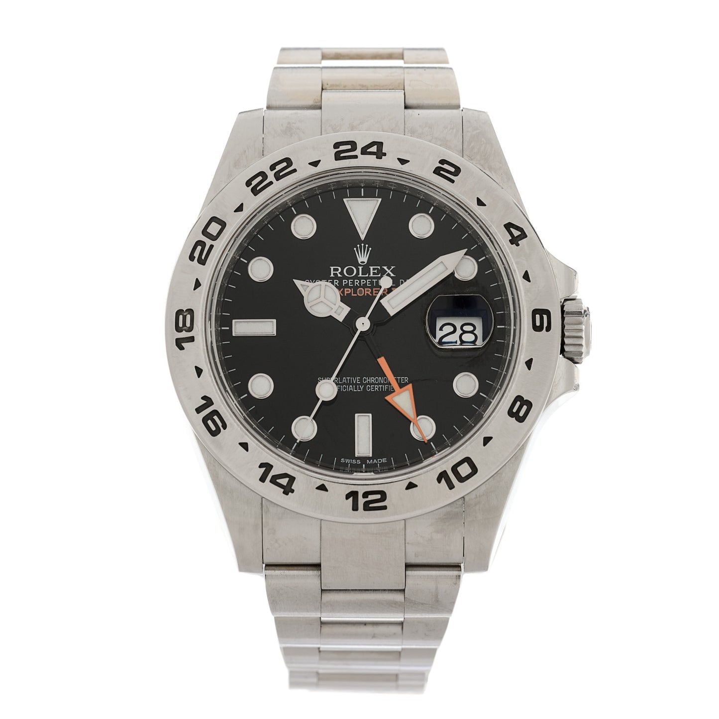 Stainless Steel 42mm Oyster Perpetual Date Explorer II Watch Black 216570