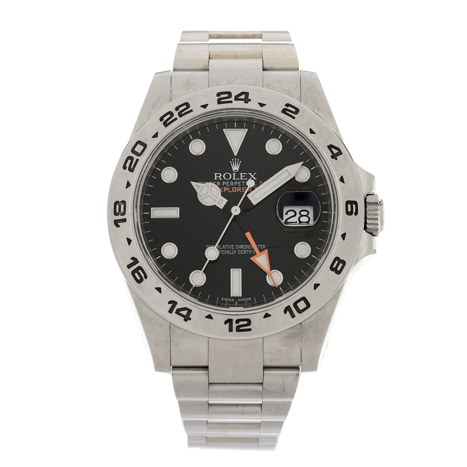 Rolex Stainless Steel 42mm Oyster Perpetual Date Explorer II Watch Black 216570 1 of 4
