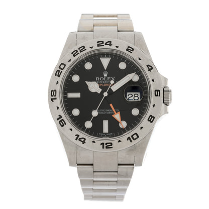 Rolex Stainless Steel 42mm Oyster Perpetual Date Explorer II Watch Black 216570 1 of 4