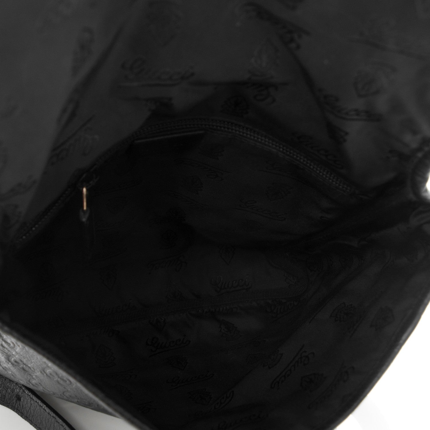 Gucci Guccissima Small Flap Messenger Bag Black 5 of 7