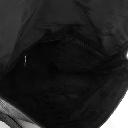 Gucci Guccissima Small Flap Messenger Bag Black 5 of 7