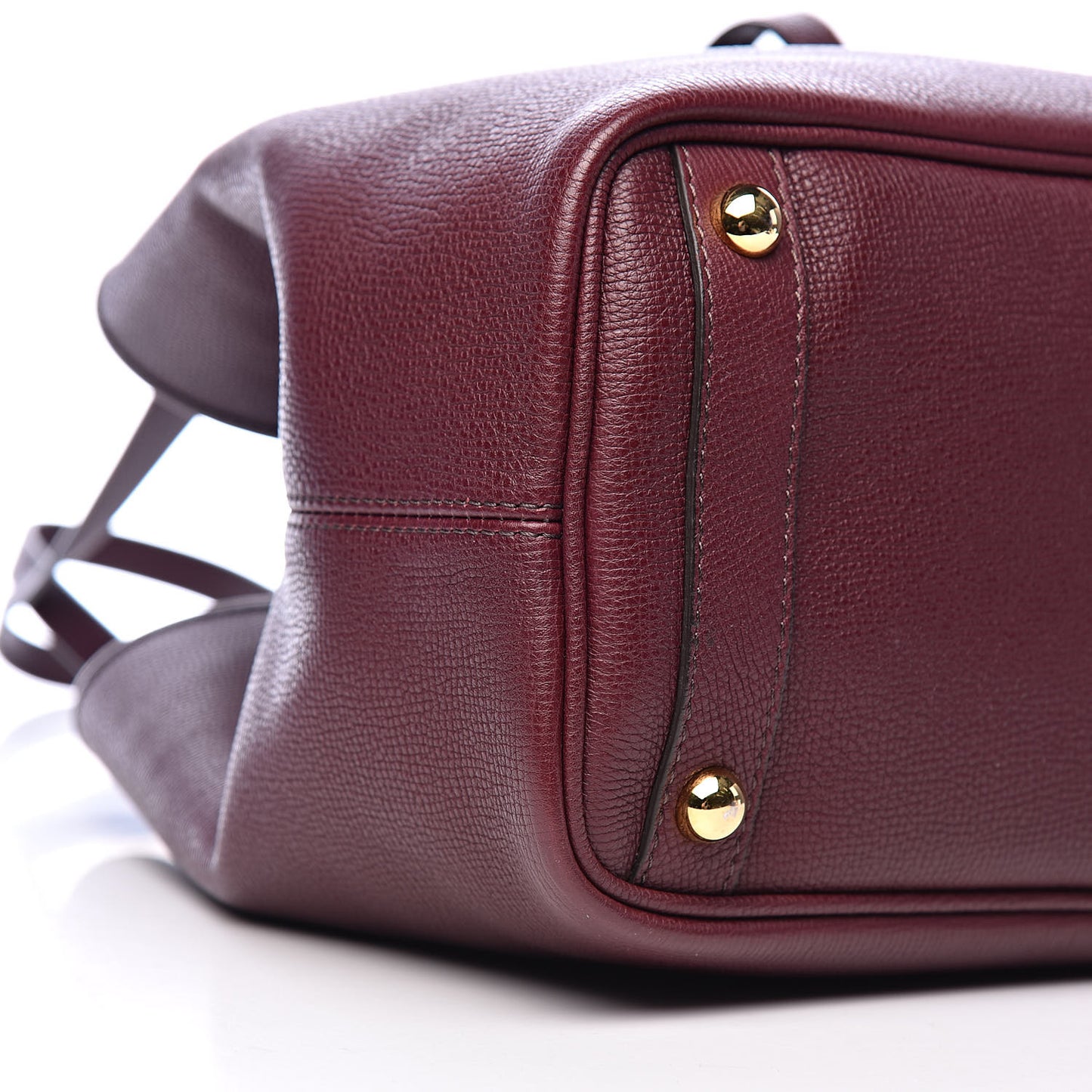 Grainy Calfskin Medium Honeybrook Tote Dark Plum