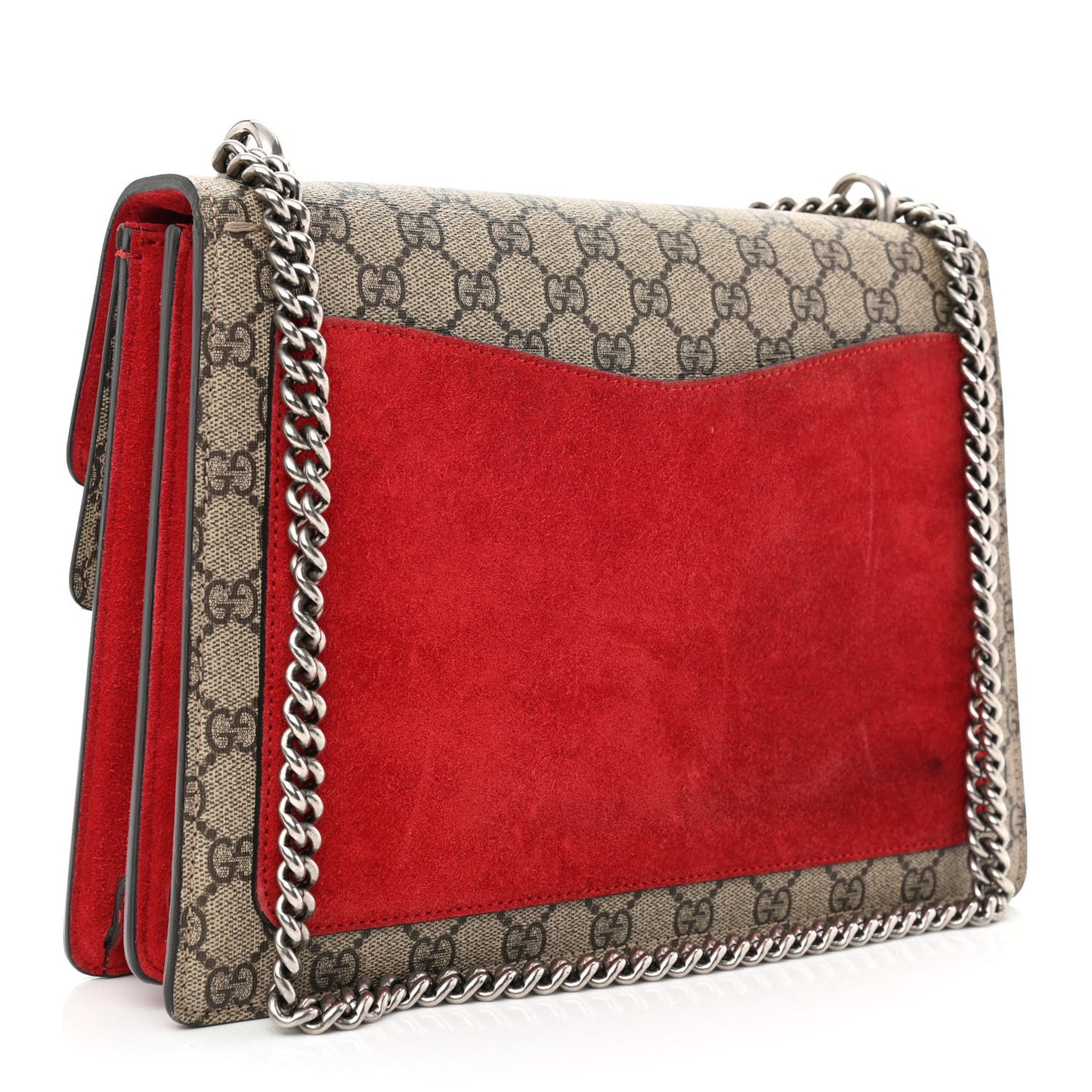 GG Supreme Monogram Embroidered Medium Dionysus Shoulder Bag Beige Hibiscus