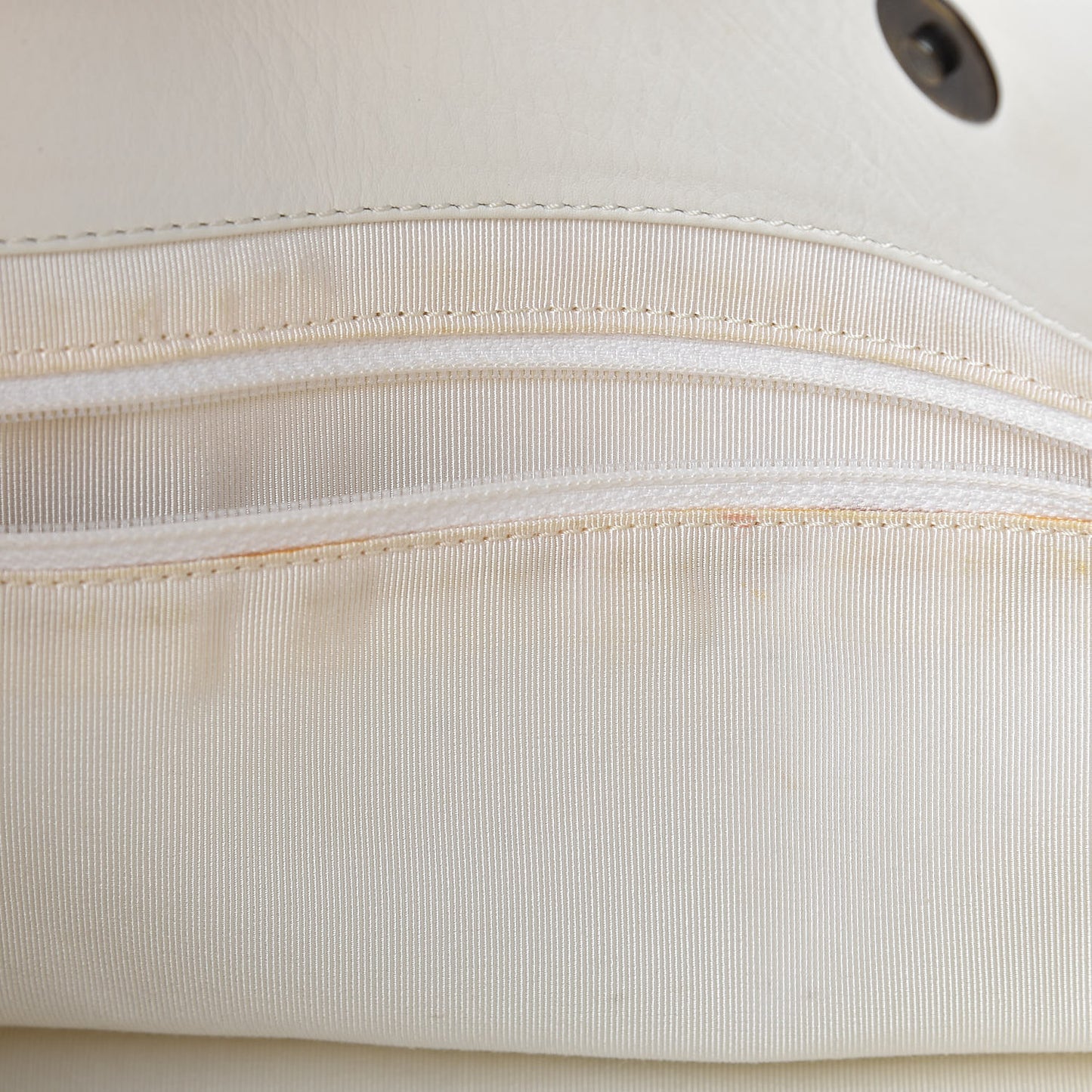 Calfskin Chain CC Small Tote White