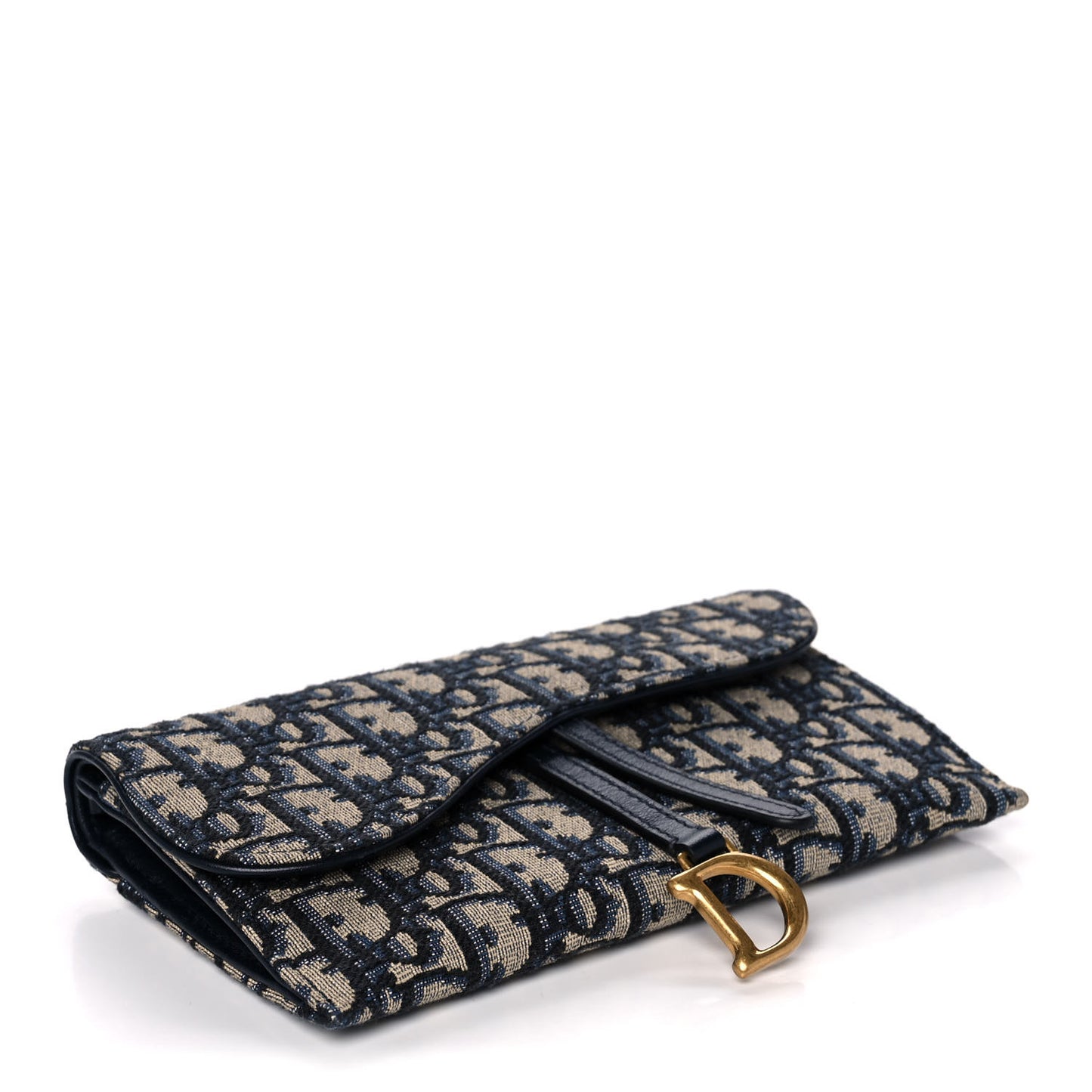 Oblique Saddle Chain Wallet Blue