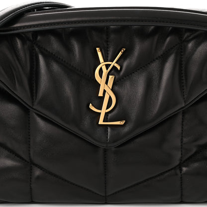 Saint Laurent Lambskin Quilted Small Loulou Puffer Monogram Chain Satchel Black 8 of 10