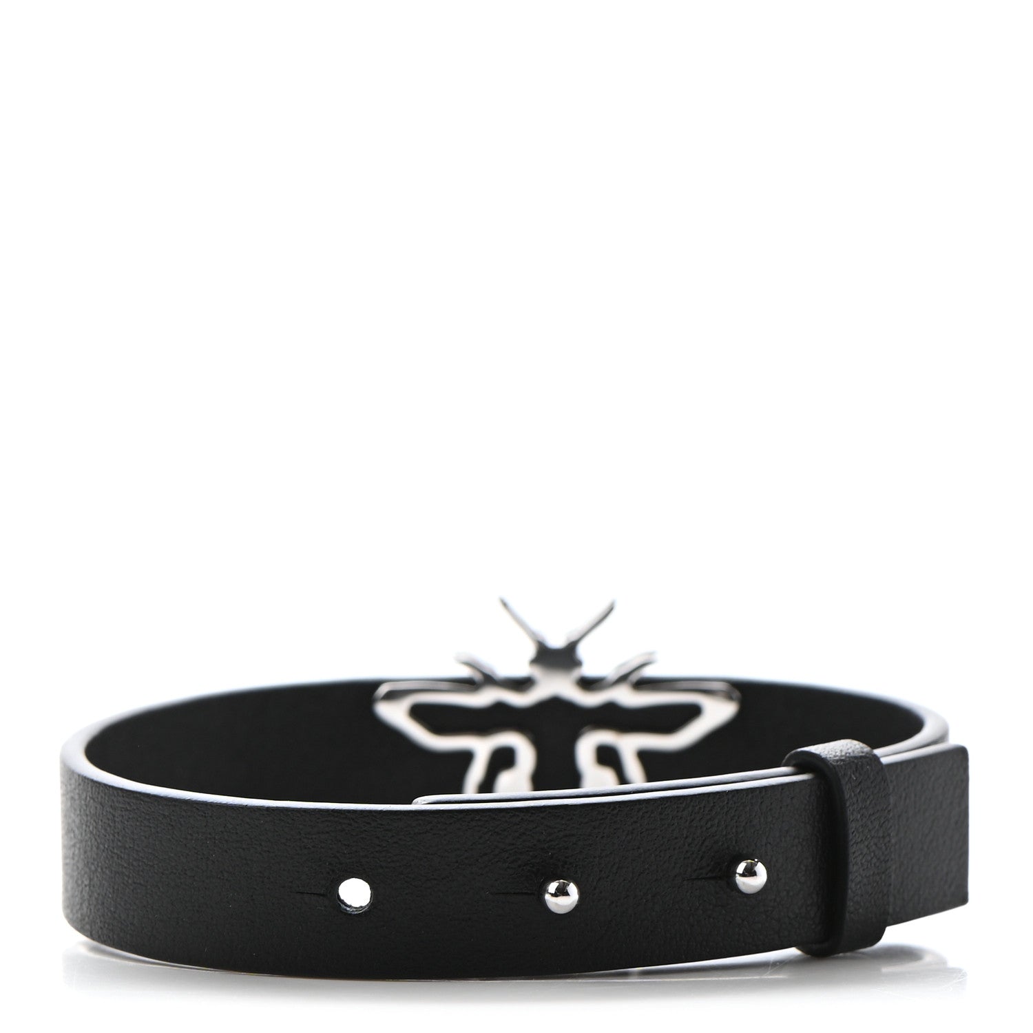 Christian Dior Calfskin Dior Bee Bracelet Black 3 of 4
