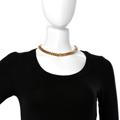 Gucci Interlocking G Script Choker Necklace Gold 3 of 5