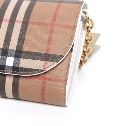 Burberry Vintage Check Henley Wallet On Chain Chalk White 9 of 9