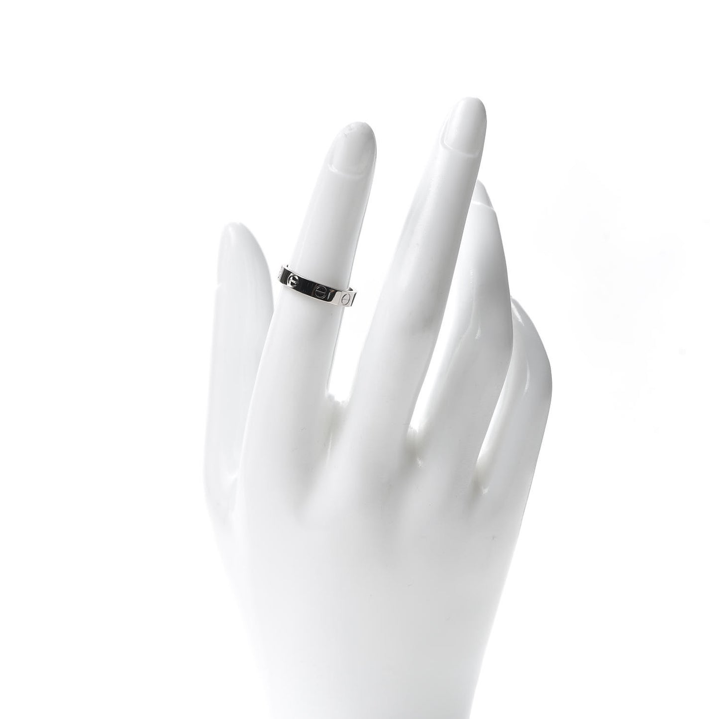 18K White Gold 3.5mm LOVE Wedding Band Ring 50 5.25