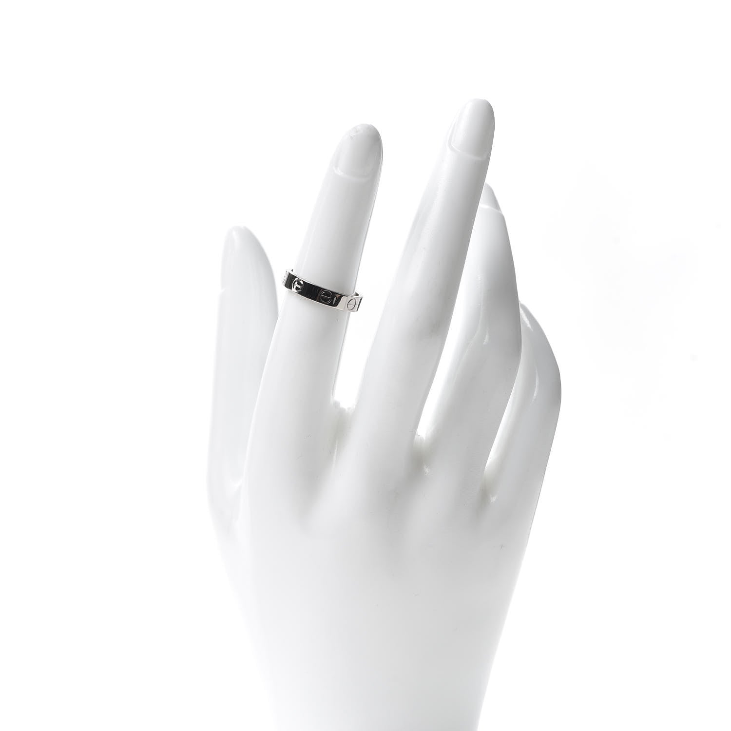 Cartier 18K White Gold 3.5mm LOVE Wedding Band Ring 50 5.25 2 of 5