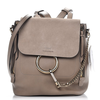 Chloe Suede Calfskin Small Faye Backpack Motty Grey 1 of 8