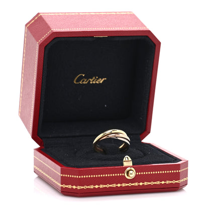Cartier 18K Pink Yellow White Gold Small Trinity Ring 54 6.75 5 of 5