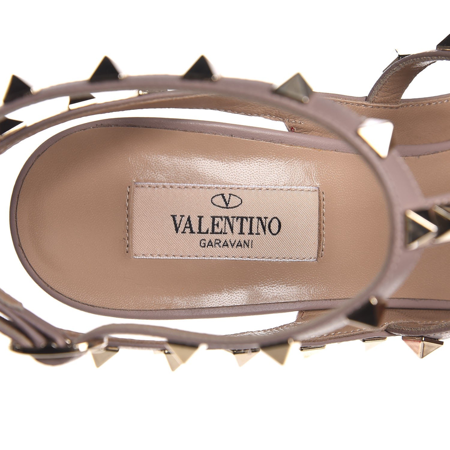 Valentino Garavani Nappa Rockstud Ankle Strap Pumps 39 Red Poudre 6 of 9