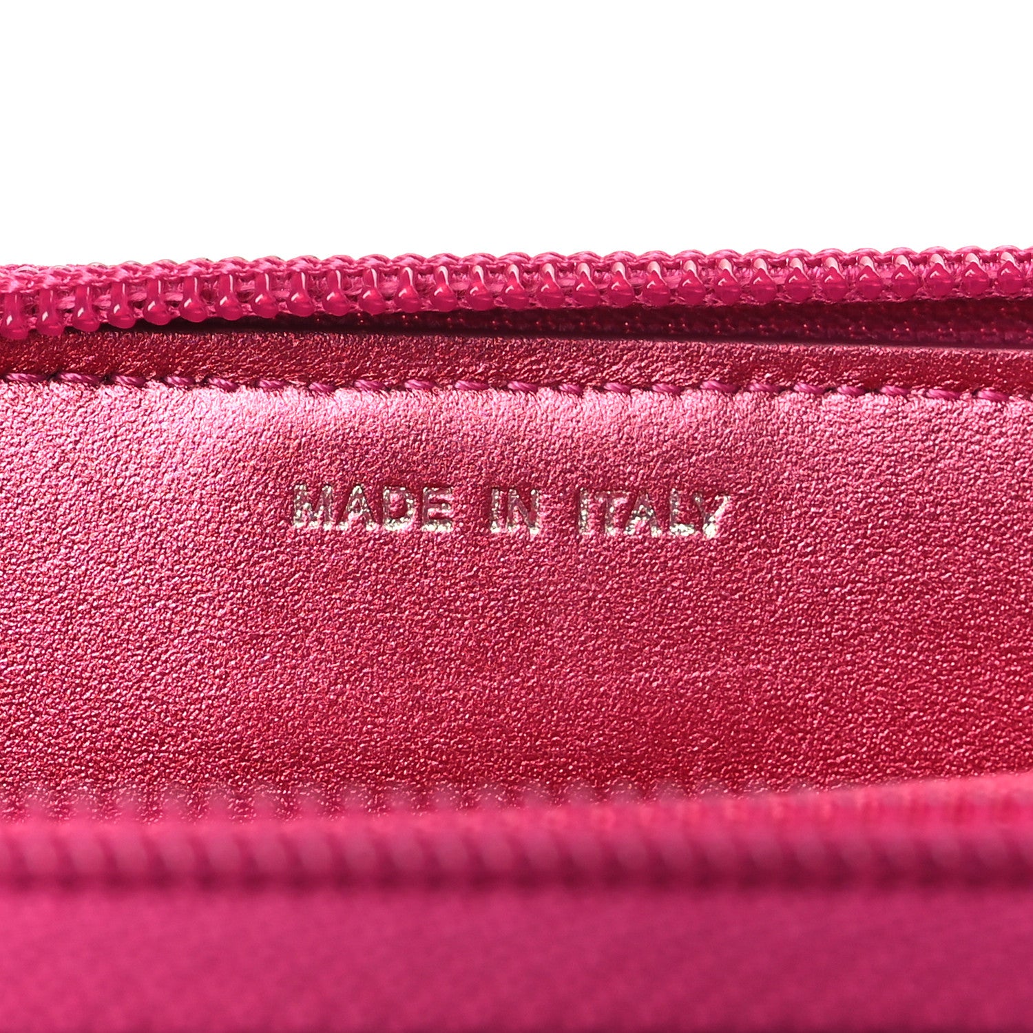 Chanel Metallic Patent Quilted Boy Zip Around Wallet Fuchsia 7 of 10