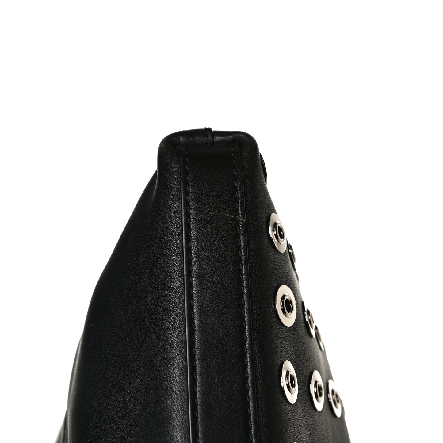Calfskin Medium Eyelet Hobo Black