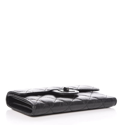 Chanel Aged Calfskin Quilted Reissue Medium Flap Wallet So Black 4 of 9