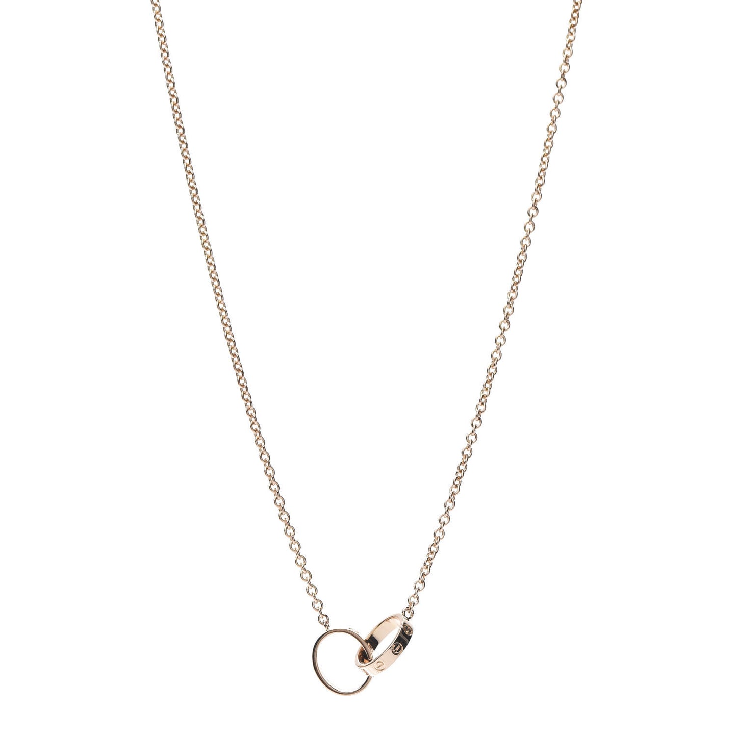 18K Pink Gold Interlocking LOVE Necklace