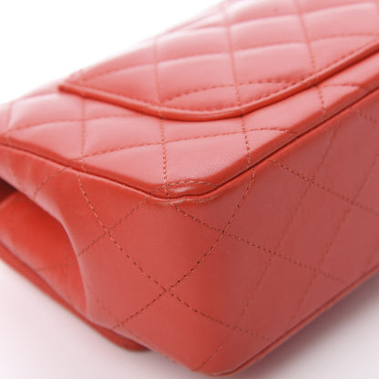 Chanel Lambskin Quilted Mini Rectangular Flap Red 12 of 13