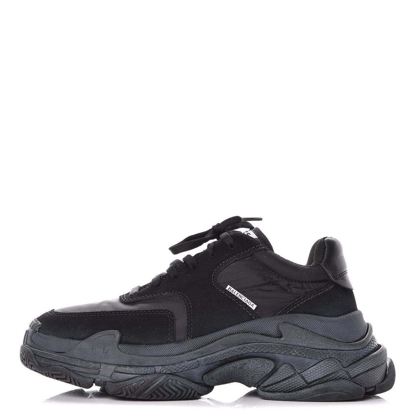 Nylon Suede Womens Triple S 2.0 Sneakers 39 Black