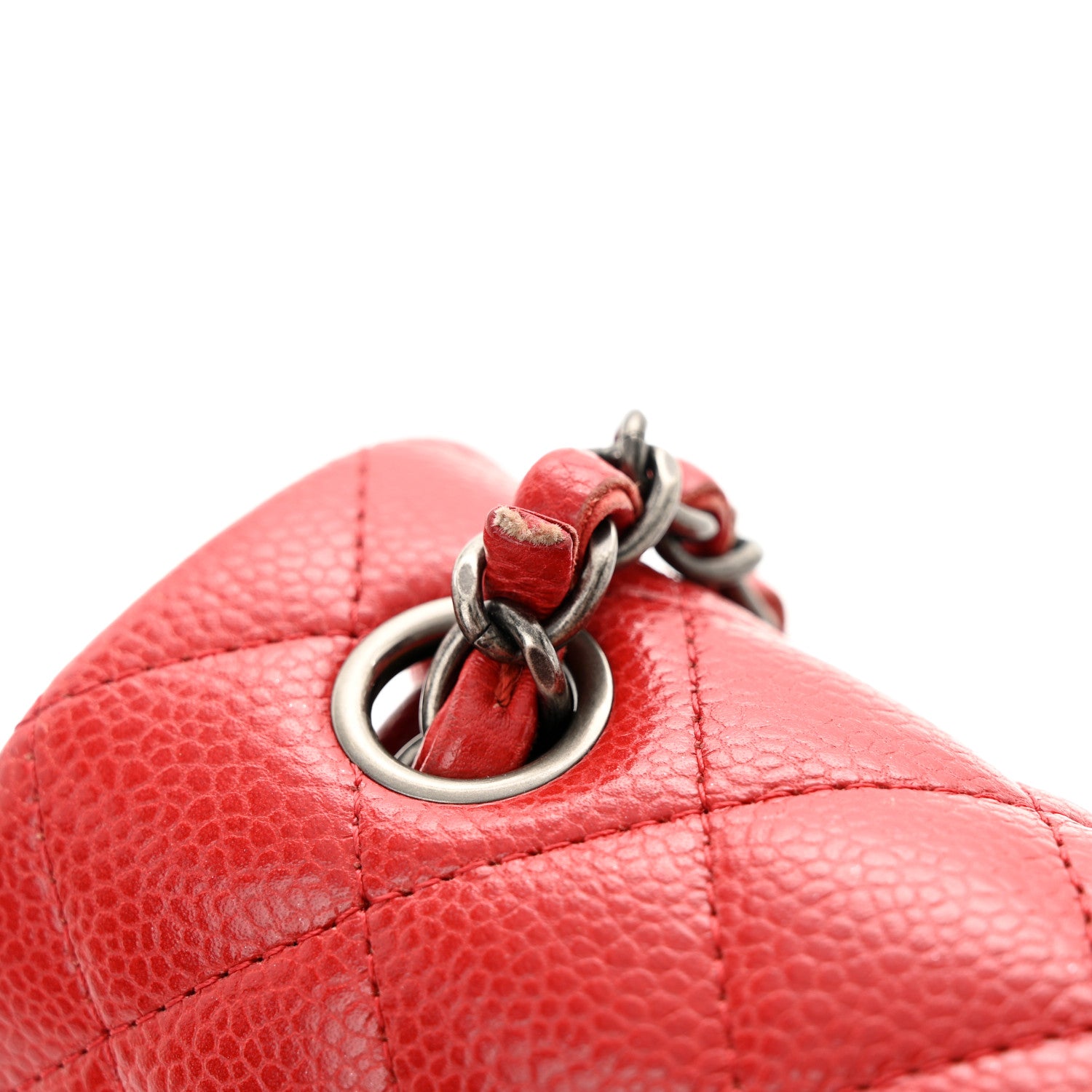 Chanel Caviar Quilted Mini Rectangular Flap Red 12 of 12