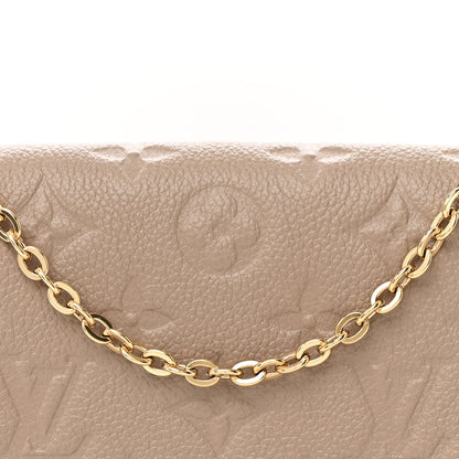 Louis Vuitton Empreinte Pochette Felicie Chain Wallet Tourterelle 10 of 13