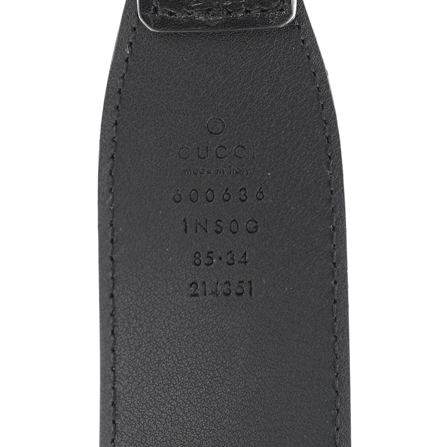 Gucci Efesto Leather Horsebit 25mm Belt 85 34 Black 4 of 6