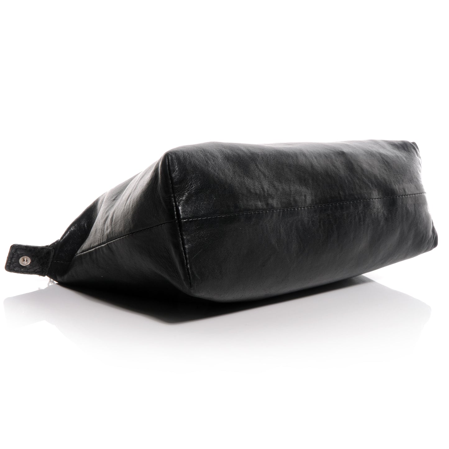 Lambskin Python Tassel Cerf Pochette Black