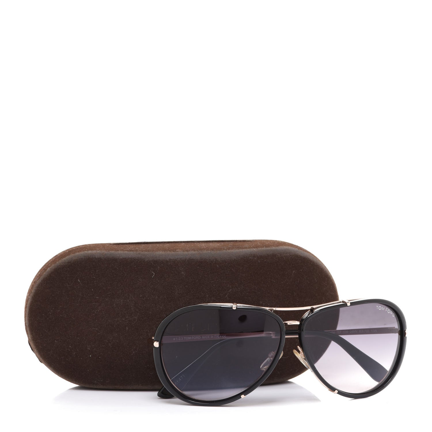 Tom Ford Cyrille Aviator Sunglasses TF109 Black 7 of 7