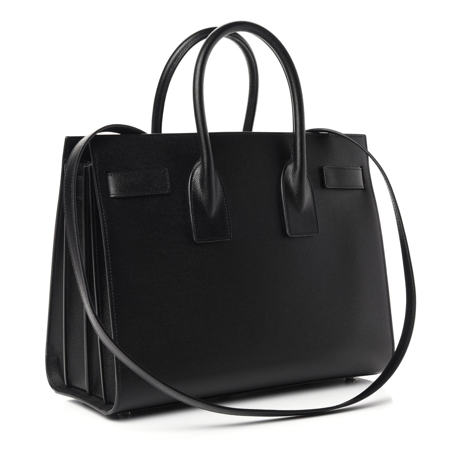 Grained Calfskin Small Sac De Jour Black