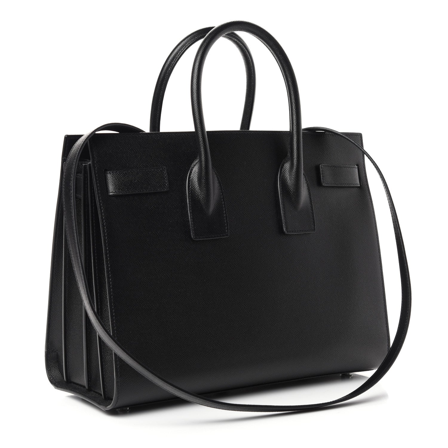 Saint Laurent Grained Calfskin Small Sac De Jour Black 3 of 10