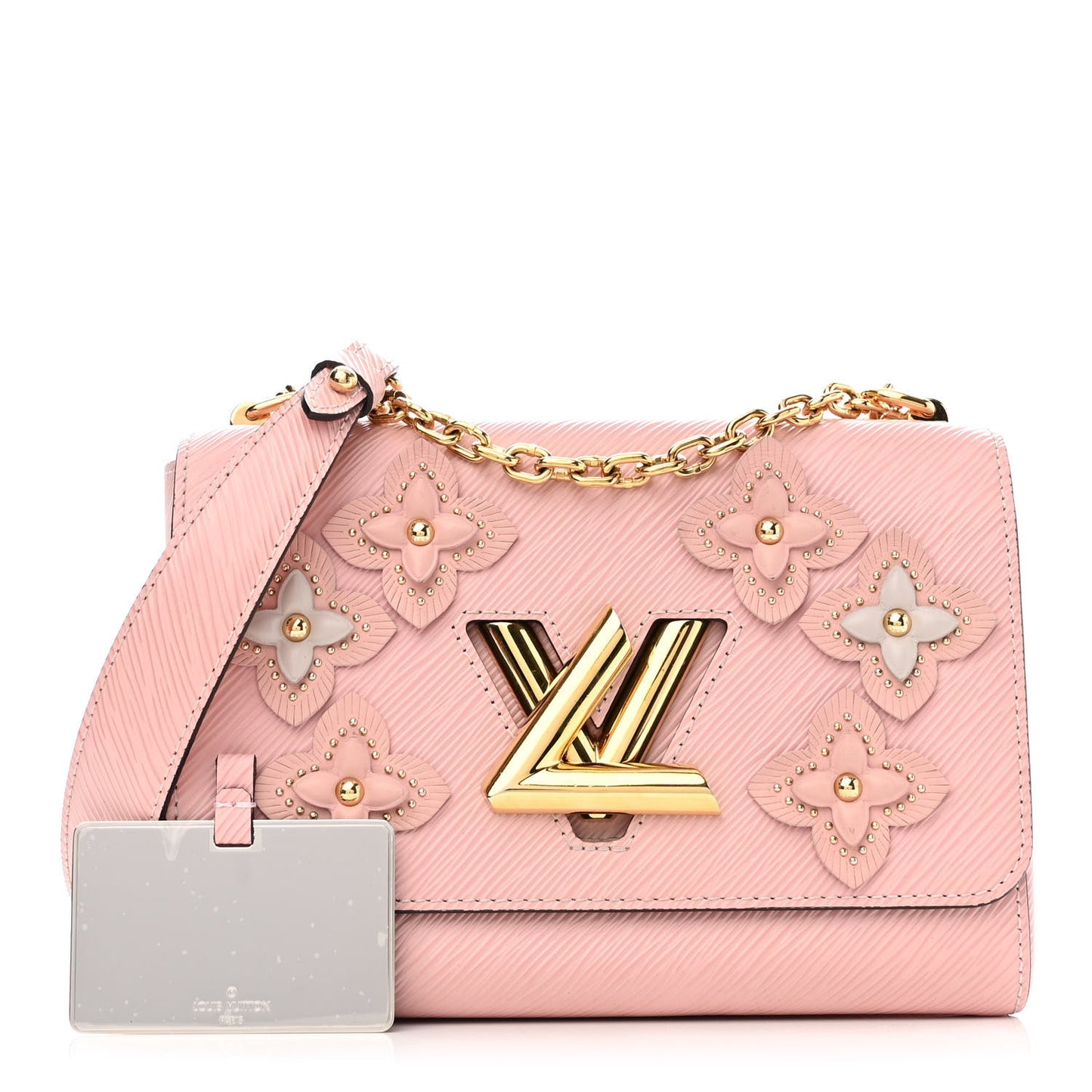 Epi Couture’s Flower Twist Shoulder Bag MM Rose Ballerine