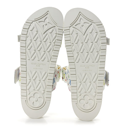Louis Vuitton LV X TM Monogram Multicolor Bom Dia Comfort Mule Sandals 39.5 White 6 of 9