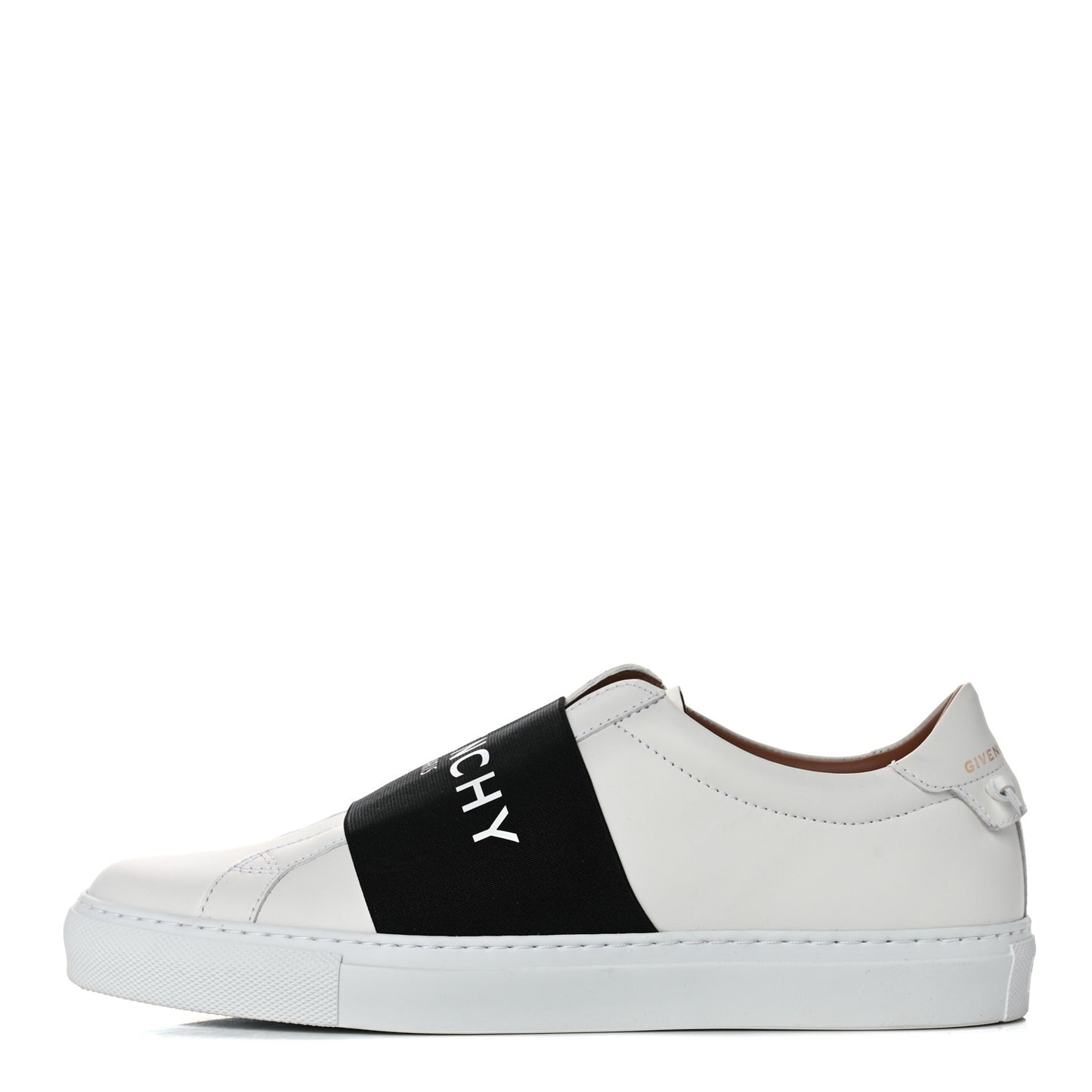 Calfskin Band Logo Womens Urban Street Sneakers 40 White Black