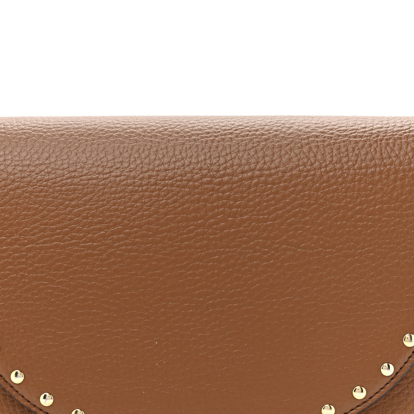 Eco Grainy Alter Mat Studded Frayme Flap Shoulder Bag Pecan
