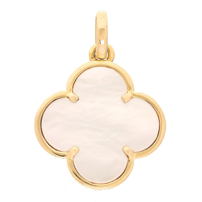 Van Cleef & Arpels 18K Yellow Gold Mother of Pearl Magic Alhambra Pendant 1 of 6