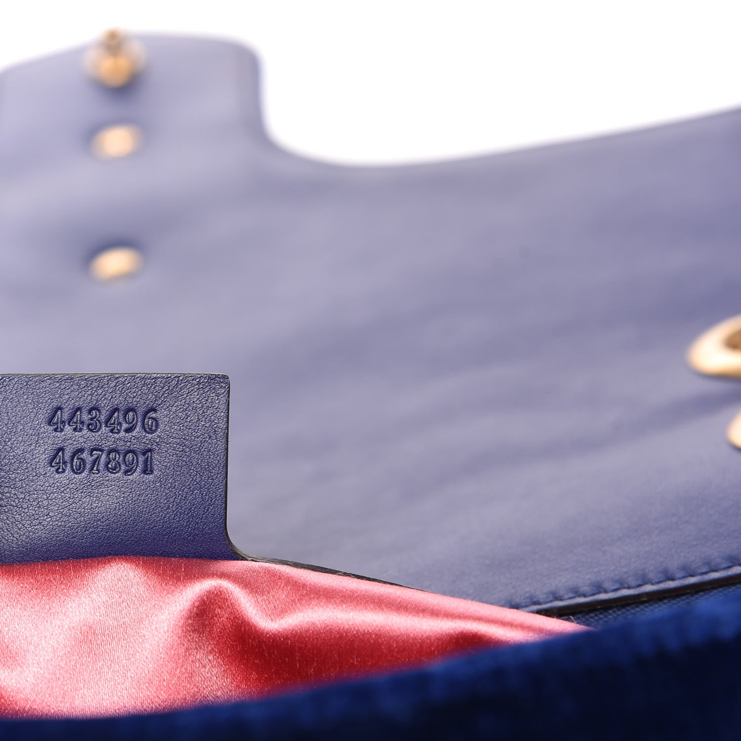 Gucci Velvet Matelasse Medium GG Marmont Shoulder Bag Cobalt Blue 9 of 11