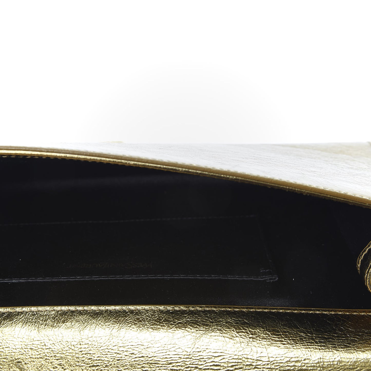 Metallic Calfskin Monogram Large Belle De Jour Clutch Gold