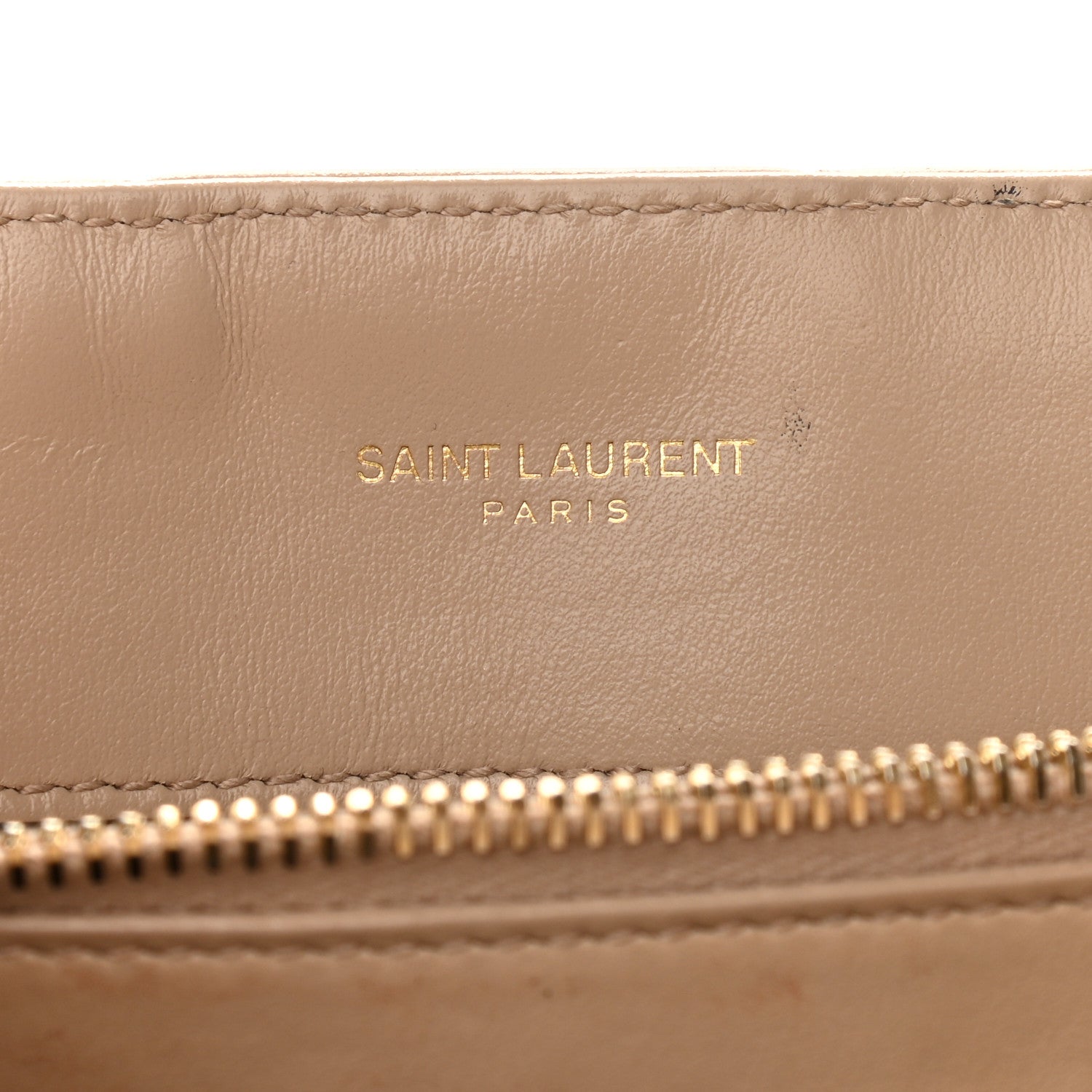 Saint Laurent Calfskin Y Quilted Monogram Medium Loulou Chain Satchel Dark Beige 7 of 10