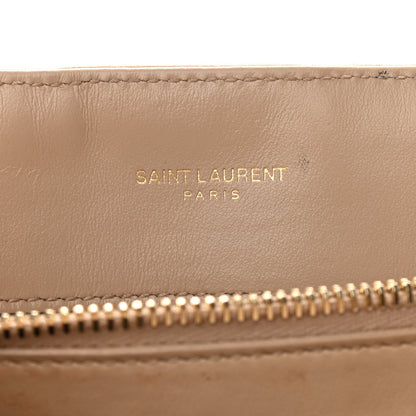 Saint Laurent Calfskin Y Quilted Monogram Medium Loulou Chain Satchel Dark Beige 7 of 10
